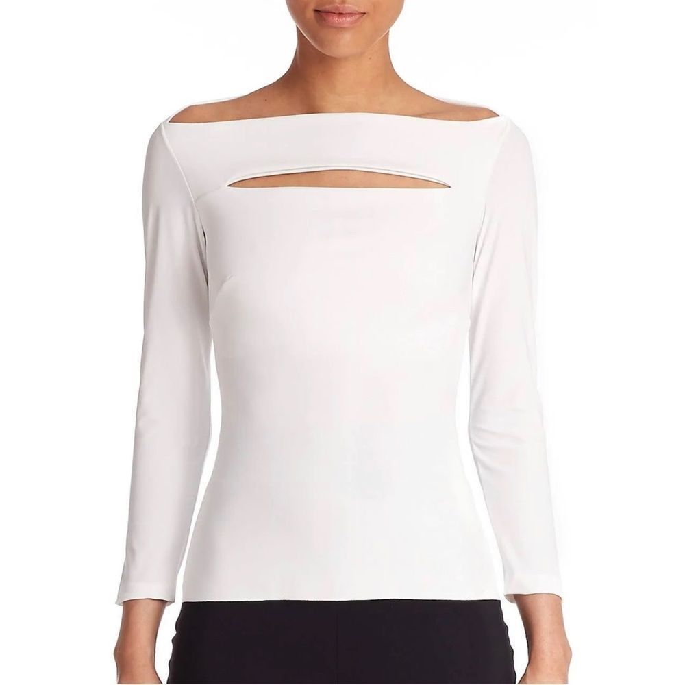 Chiara Boni La Petite Robe Katy Slit-Front Top size 4